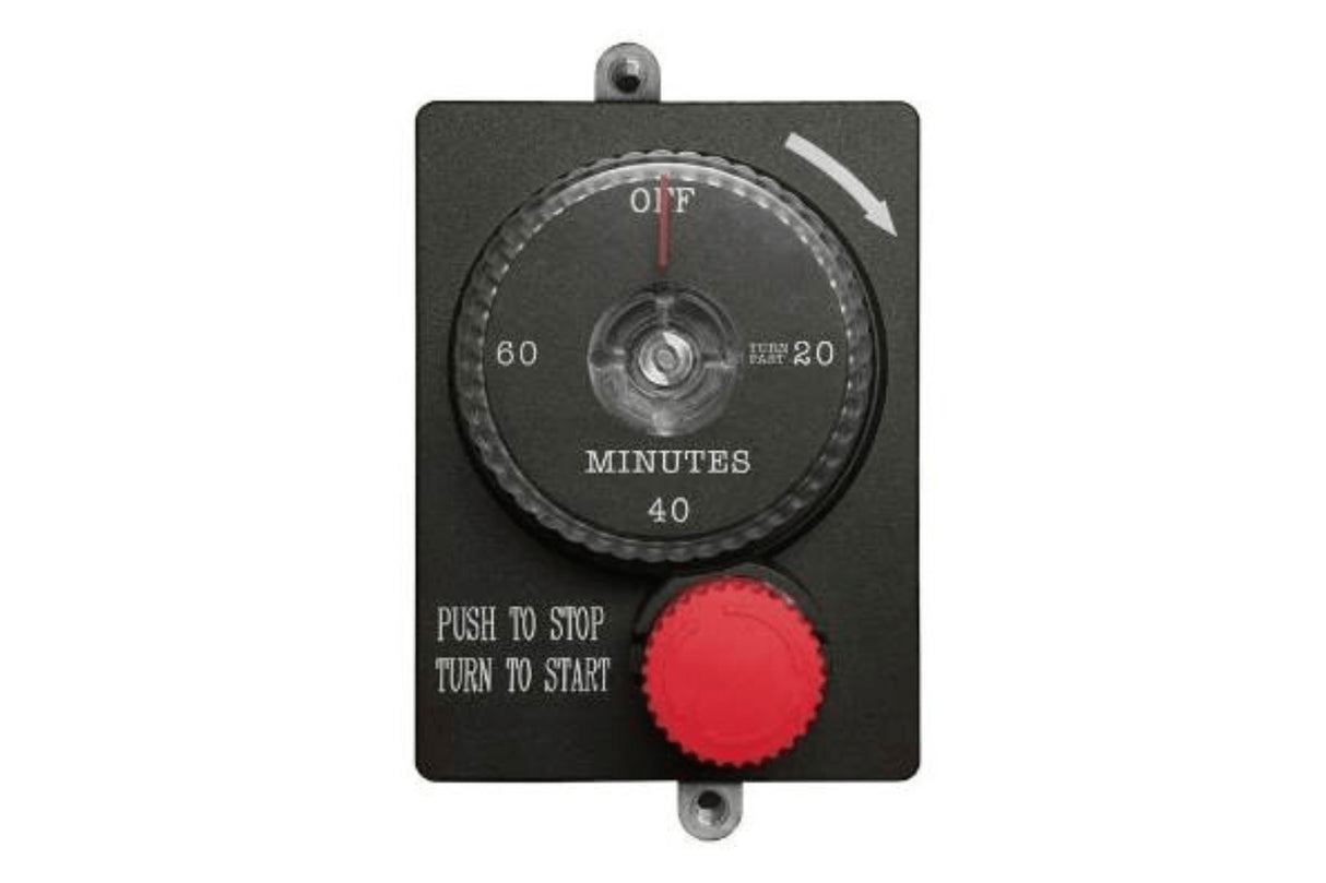 1 Hour Timer with Manual Emergency Shut-off for use on Gas Line – 170K BTUs and under