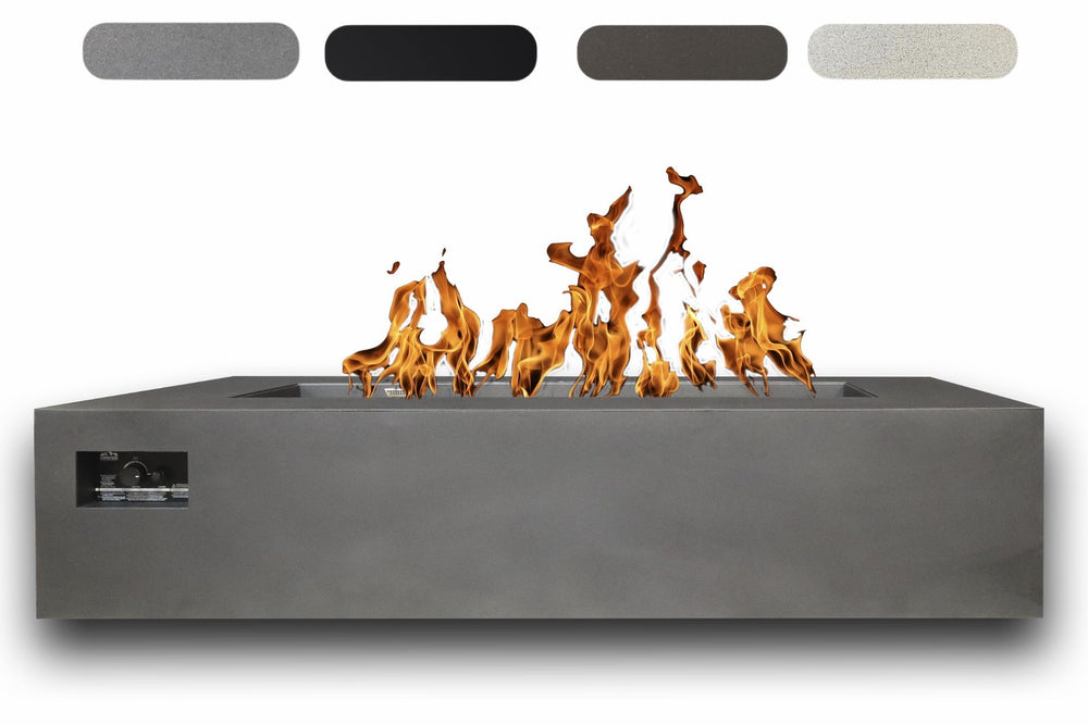 Aon Steel Rectangular Fire Pit Table