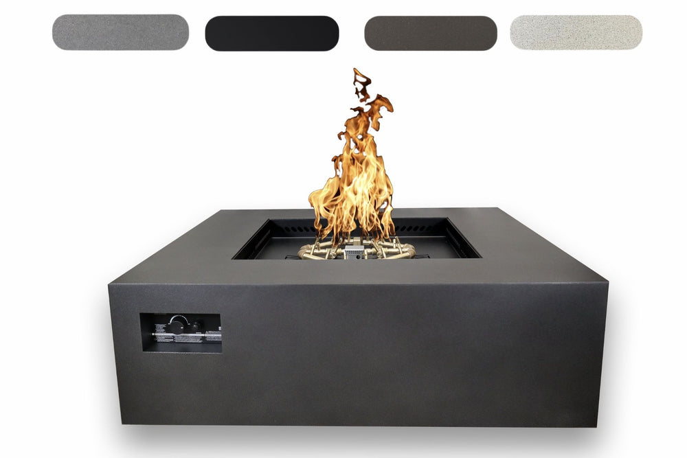 Aon Steel Square Fire Pit Table
