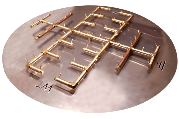 450,000 BTU Warming Trends Crossfire Brass Burner Kit (CFB450) 46″ x 46″ – Openings 57″ or Larger