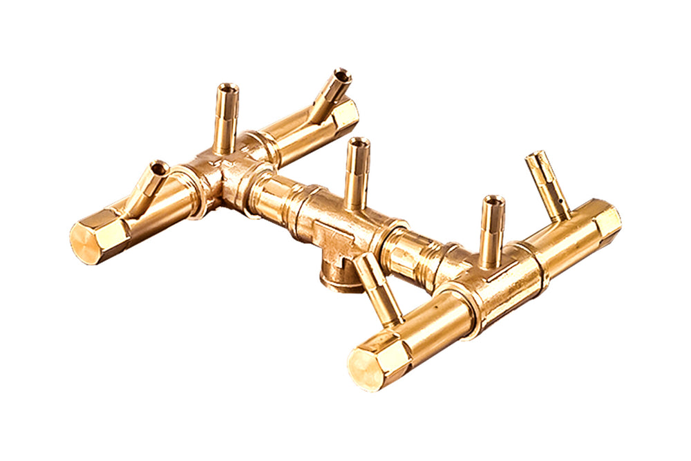 84,000 BTU Warming Trends Crossfire Brass Burner Kit  7.5″ x 7.5″ – Openings 14″ or Larger (CFB84)