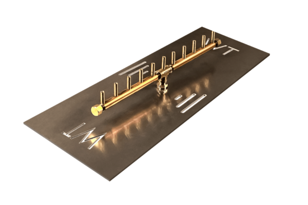Linear Burner: 110,000 BTU Warming Trends Crossfire Brass Burner Kit (CFBL110) 22″ – Openings 26″ x 6″ or Larger