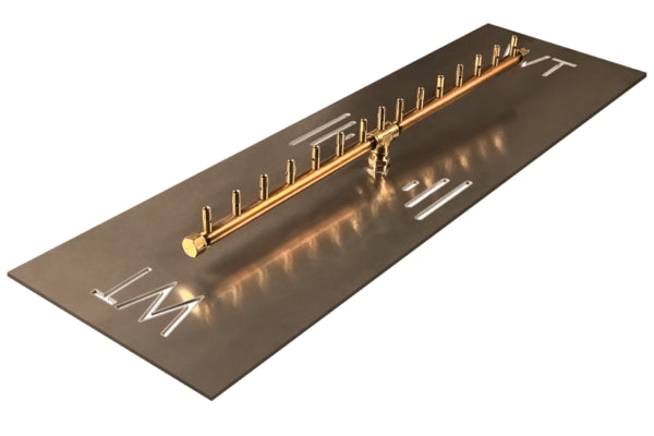 Linear Burner: 150,000 BTU Warming Trends Crossfire Brass Burner Kit (CFBL150) 30″ – Openings 38″ x 8″ or Larger