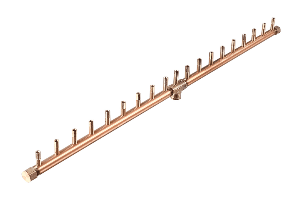 Linear Burner: 190,000 BTU Warming Trends Crossfire Brass Burner Kit (CFBL190) 38″ – Openings 44″ x 8″ or Larger