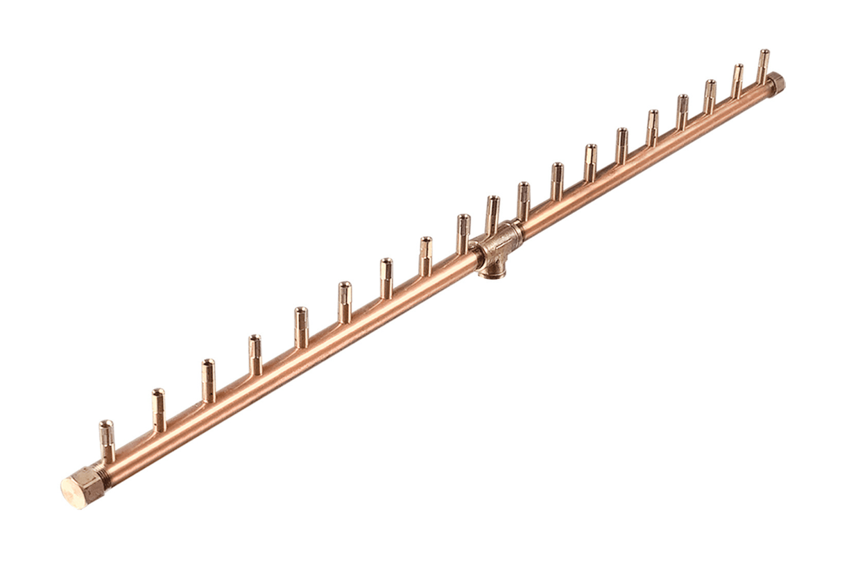Linear Burner: 190,000 BTU Warming Trends Crossfire Brass Burner Kit (CFBL190) 38″ – Openings 44″ x 8″ or Larger