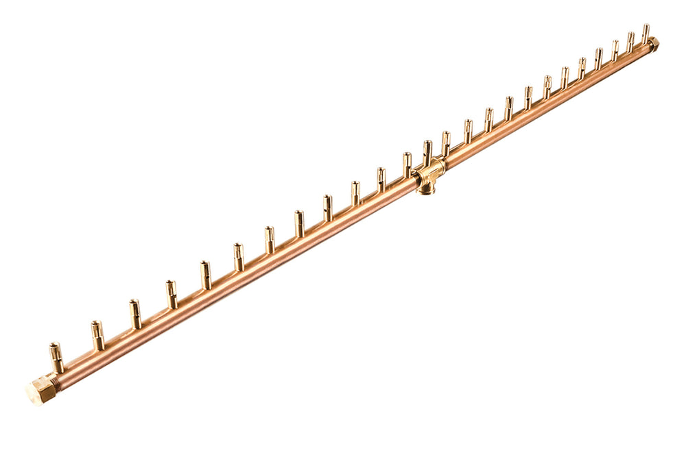 Linear Burner: 250,000 BTU Warming Trends Crossfire Brass Burner Kit (CFBL250) 50″ – Openings 56″ x 10″ or Larger