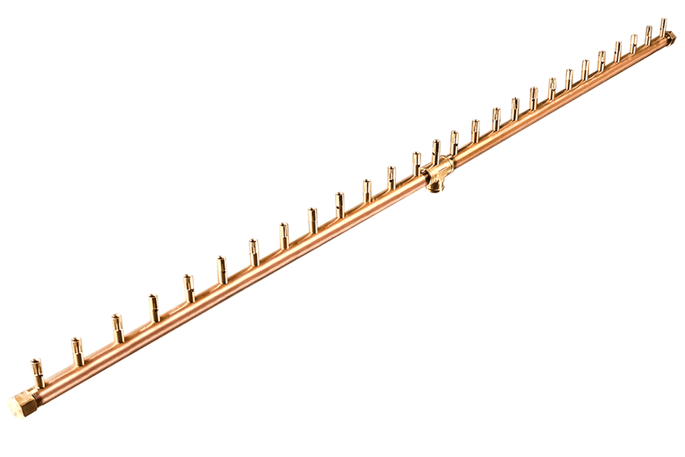 Linear Burner: 270,000 BTU Warming Trends Crossfire Brass Burner Kit (CFBL270) 54″ – Openings 62″ x 12″ or Larger
