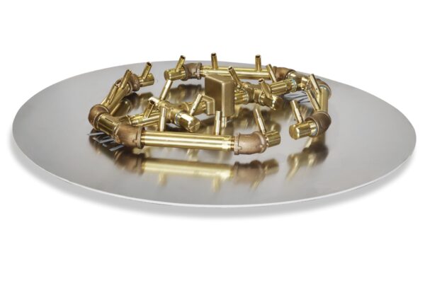 Octagonal Burner: 180,000 BTU Warming Trends Crossfire Brass Burner Kit (CFBO180) 14.75″ x 15.75″ – Openings 22″ to 32″