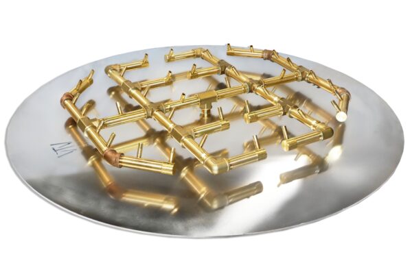 Octagonal Burner: 360,000 BTU Warming Trends Crossfire Brass Burner Kit (CFBO360) 29.75″ x 27.25″ – Openings 40″ to 50″