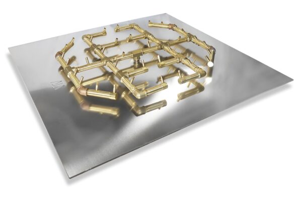 Octagonal Burner: 360,000 BTU Warming Trends Crossfire Brass Burner Kit (CFBO360) 29.75″ x 27.25″ – Openings 40″ to 50″