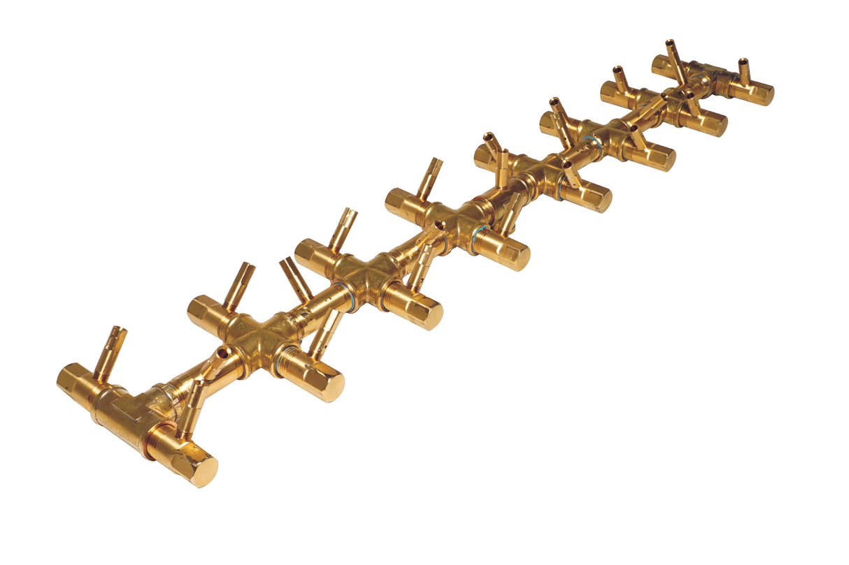 Tree-Style Burner: 230,000 BTU Warming Trends Crossfire Brass Burner Kit (CFBT230) 30″ x 7″ – Openings 36″ x 11″ or Larger