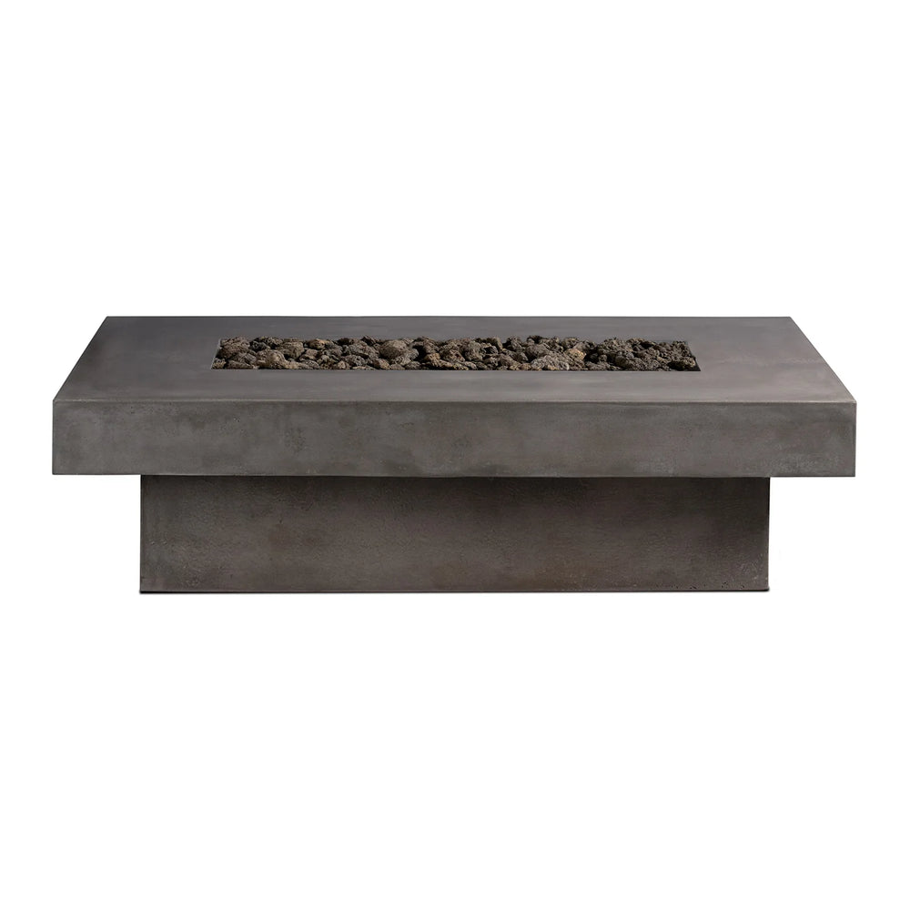 Toplina - Rectangular Concrete Fire Pit Table