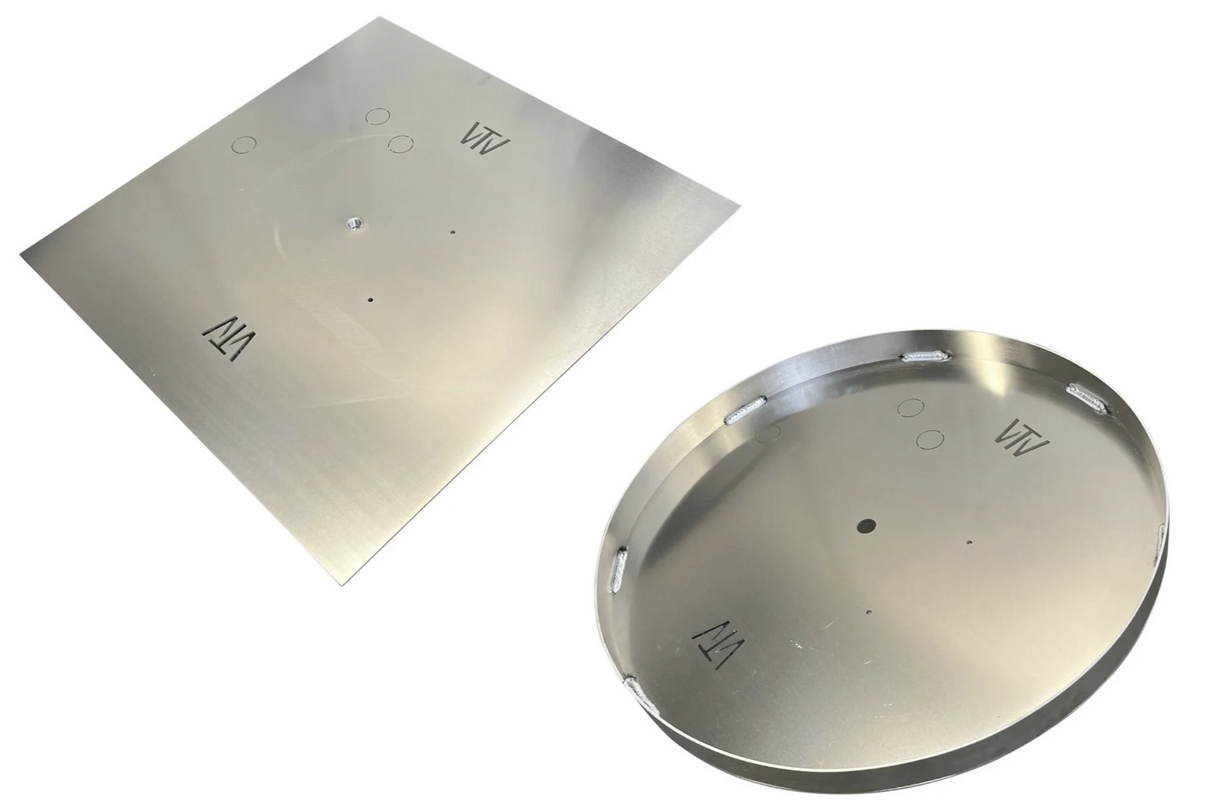Round or Square Aluminum Fire Pit Plates and Pans – 1/8″ Thickness