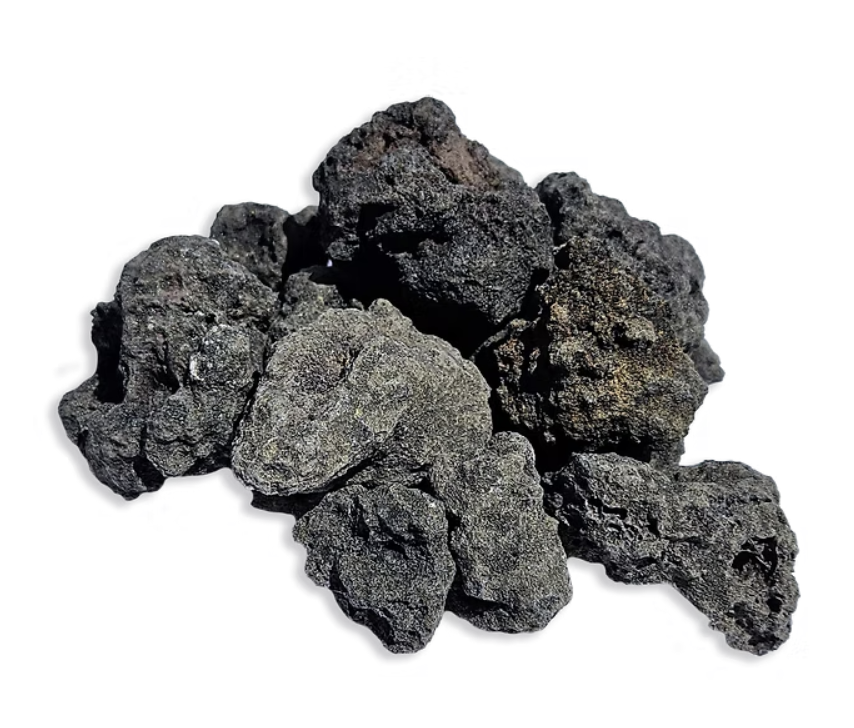 Black Lava Rock: 47 lb of 1” - 1 1/2”