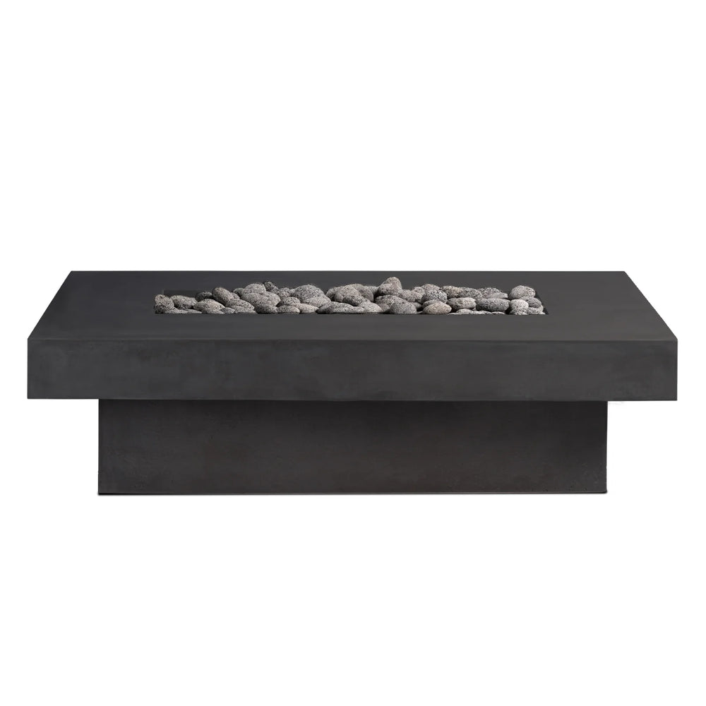 Toplina - Rectangular Concrete Fire Pit Table