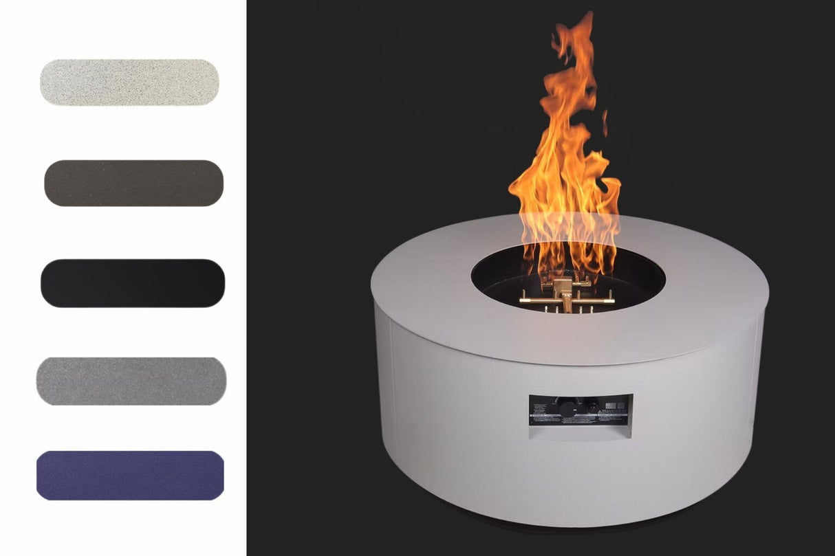 Aon Steel Circular Fire Pit Table