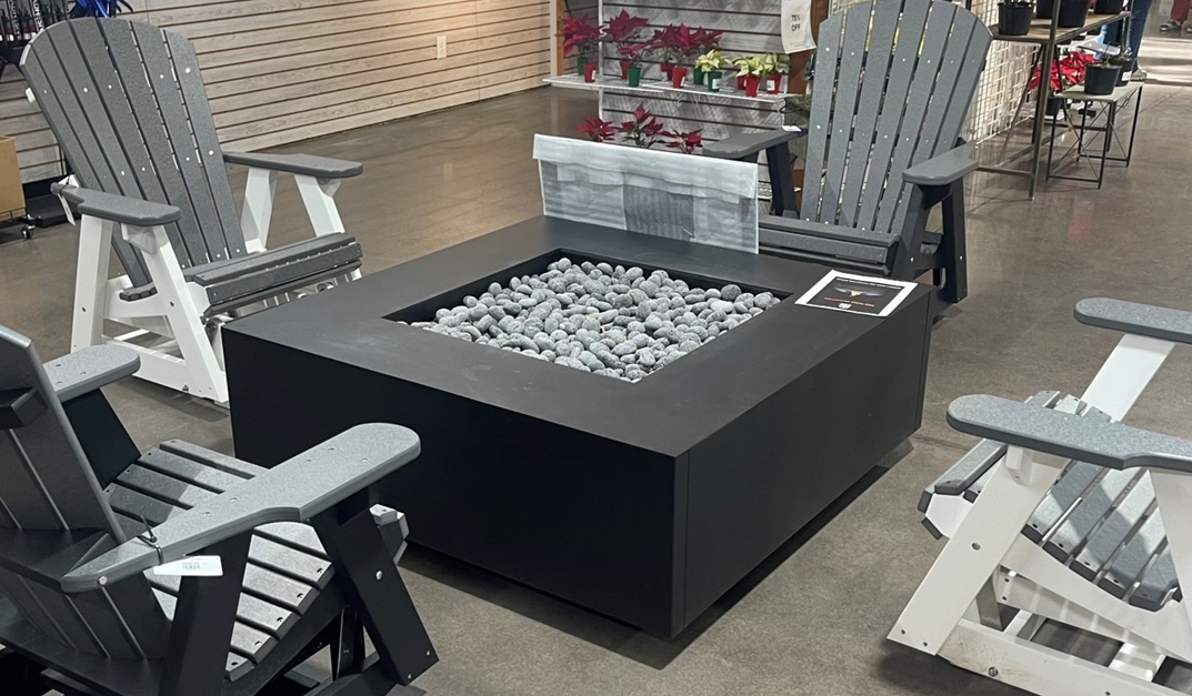 Aon Steel Square Fire Pit Table