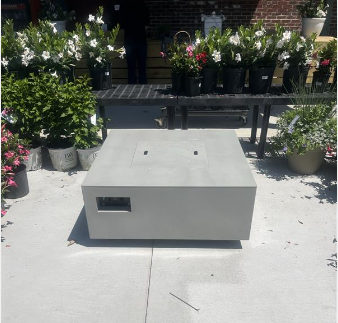 Aon Steel Square Fire Pit Table