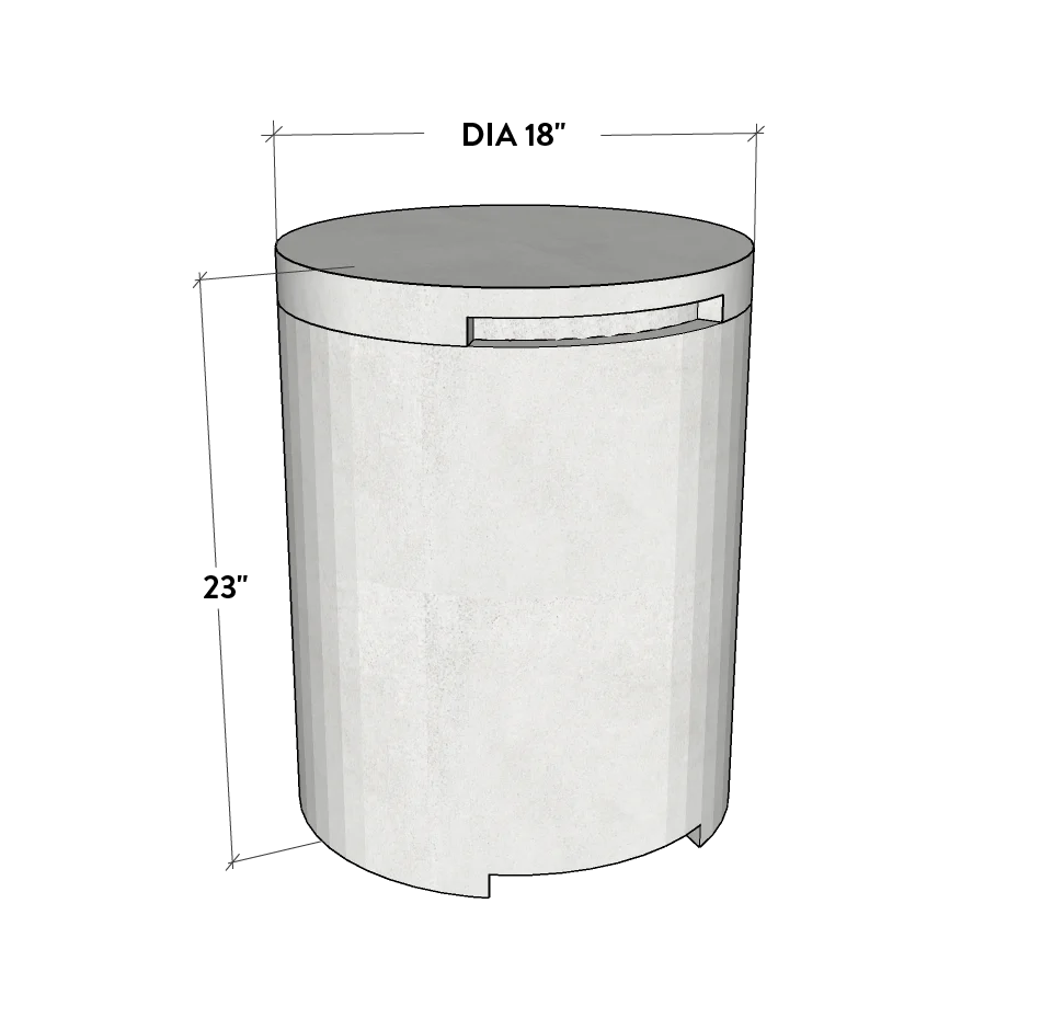 Concrete Propane Tank Enclosure - Round