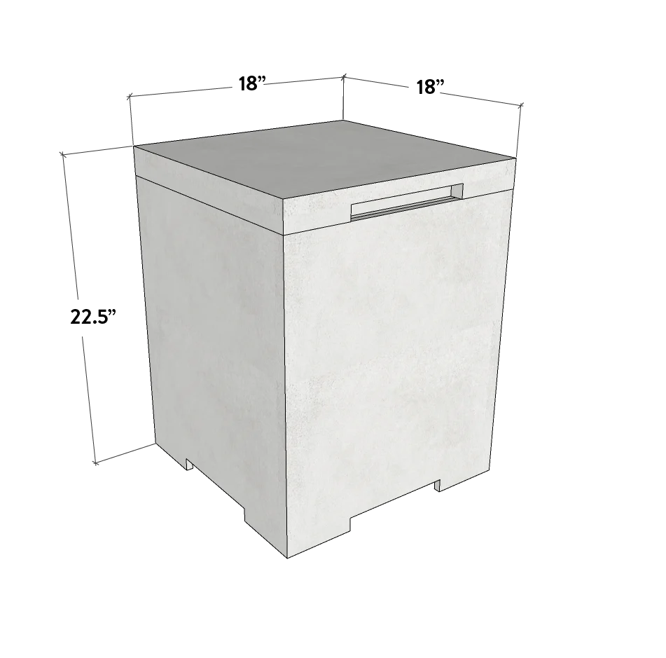 Concrete Propane Tank Enclosure - Square