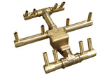Circular Tree-Style Burner Large: 120,000 BTU Warming Trends Crossfire Brass Burner Kit (CFBCTL120) 11″ x 10″ – Openings 17″ or Larger