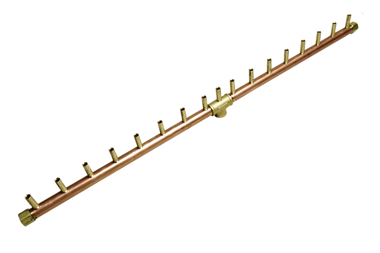 Linear Burner: 170,000 BTU Warming Trends Crossfire Brass Burner Kit (CFBL170) 34″ – Openings 40″ x 8″ or Larger