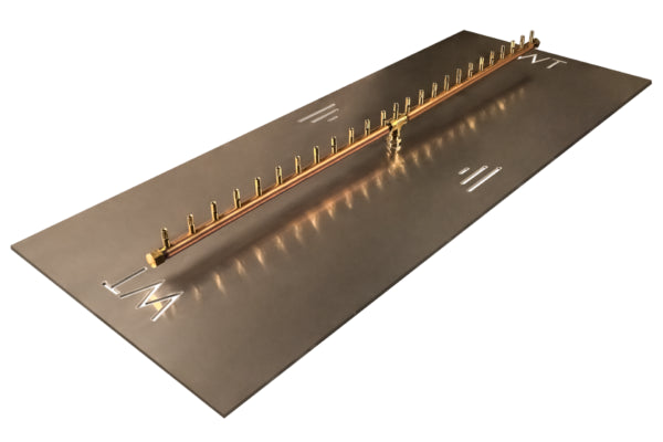 Linear Burner: 250,000 BTU Warming Trends Crossfire Brass Burner Kit (CFBL250) 50″ – Openings 56″ x 10″ or Larger