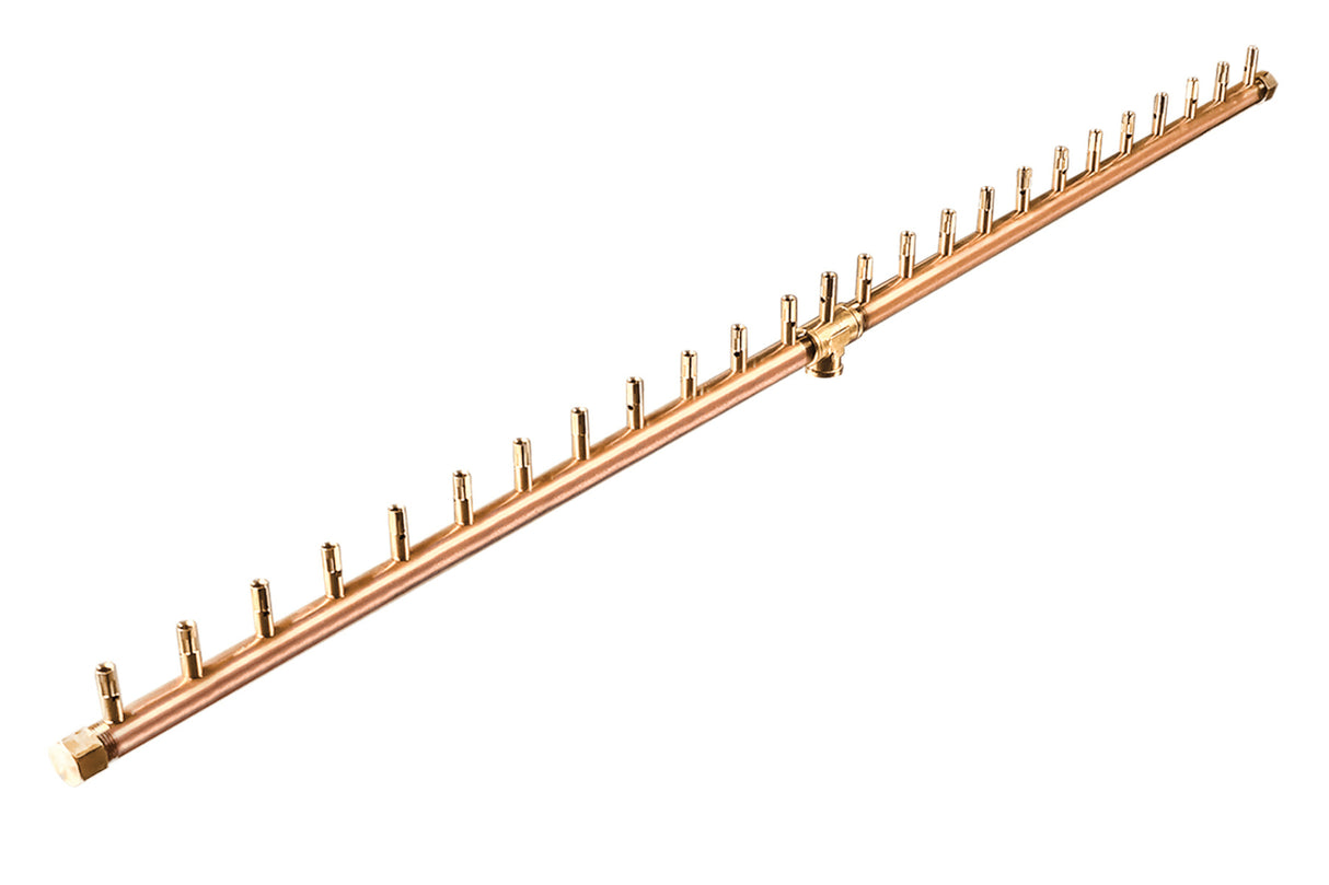 Linear Burner: 250,000 BTU Warming Trends Crossfire Brass Burner Kit (CFBL250) 50″ – Openings 56″ x 10″ or Larger