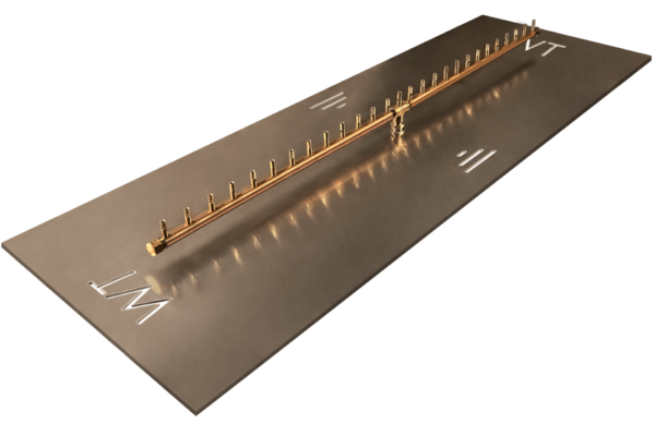 Linear Burner: 270,000 BTU Warming Trends Crossfire Brass Burner Kit (CFBL270) 54″ – Openings 62″ x 12″ or Larger