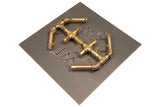 Octagonal Burner: 140,000 BTU Warming Trends Crossfire Brass Burner Kit (CFBO140) 12.5″ x 14.5″ – Openings 18″ or Larger