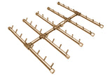 Square Tree-Style Burner: 400,000 BTU Warming Trends Crossfire Brass Burner Kit (CFBST400) 28″ x 24″ – Openings 36″ or Larger