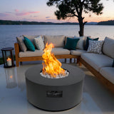 Aon Steel Circular Fire Pit Table