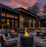 Aon Steel Circular Fire Pit Table