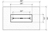 Ready to Finish Fire Pit Kit with Crossfire Burner – RECTANGLE