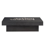 Toplina - Rectangular Concrete Fire Pit Table