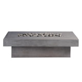 Toplina - Rectangular Concrete Fire Pit Table