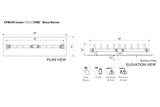 Linear Burner: 90,000 BTU Warming Trends Crossfire Brass Burner Kit (CFBL) 18″ – Openings 20″ x 6″ or Larger