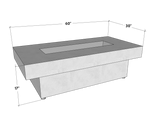Toplina - Rectangular Concrete Fire Pit Table