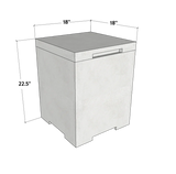 Concrete Propane Tank Enclosure - Square